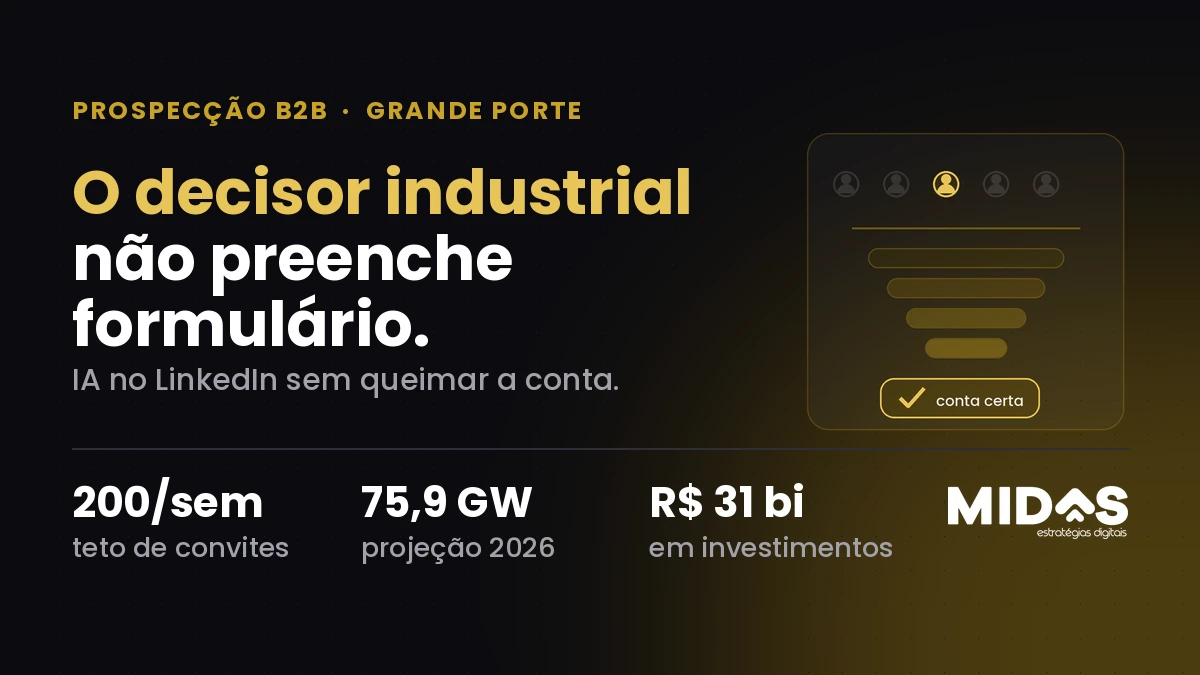 Prospecção B2B de grande porte no solar com IA no LinkedIn